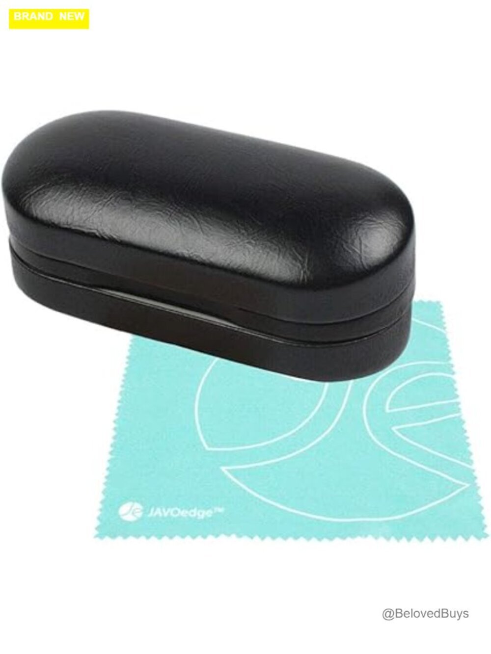 2-in-1 Dual Hard Medium Eyeglass Travel Case for Two Frames, Microfiber Cloth